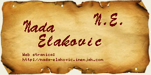 Nada Elaković vizit kartica